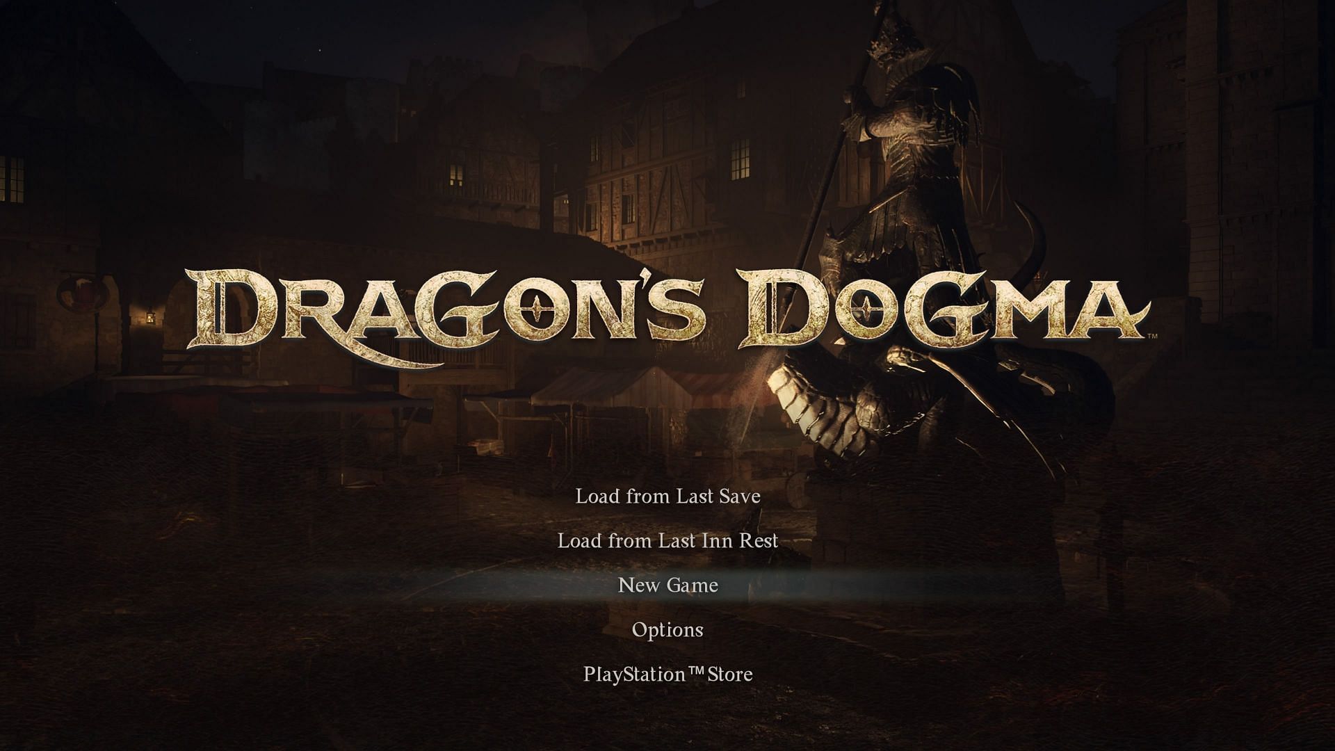 The "Start New Game" option (Image via Capcom)